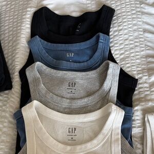 GAP Multi-Color Ribbed Tank Tops